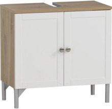 Skrinka pod umývadlo s dvomi dvierkami a kovovými úchytmi