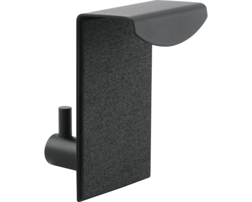 Čierny háčik na uteráky na montáž na stenu