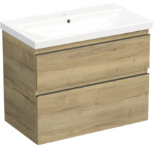 Umývadlo so skrinkou do kúpeľne Jungborn TRENTA 80 cm dub halifax prírodný