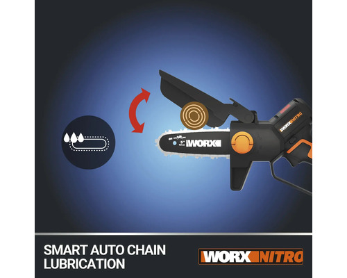 Automatické mazanie reťaze akumulátorovej reťazovej píly