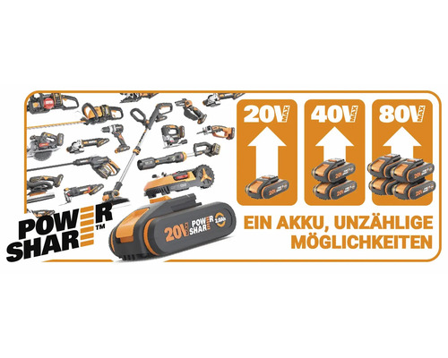 Worx Power Share akumulátor pre rôzne zariadenia