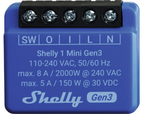 Prepínač WLAN Shelly 1 Mini Gen3