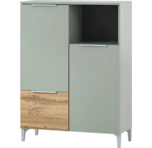 Komoda s dvomi dvierkami, zásuvkou a otvorenou policou