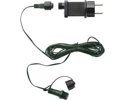 Sieťová prípojka pre vonkajšie osvetlenie so zástrčkou a káblom