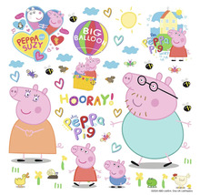 Samolepky na stenu s motívmi Peppa Pig pre dekoráciu detskej izby