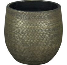 Okrúhly kvetináč so štruktúrovaným povrchom
