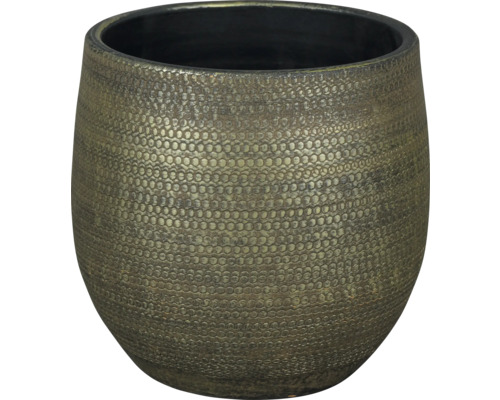 Obal na kvetináč Boaz kameninový Ø 29 x 26 cm hnedý Kvetináč s reliéfnym povrchom