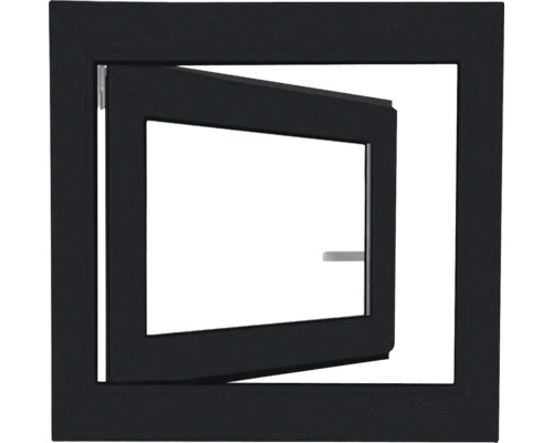 Plastové okno OS1 z vonkajšej strany antracitová sivá RAL 7016 vo vnútri biela 60x60 P