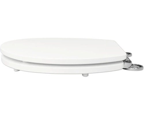 Toaletné sedadlo z plastu s chrómovými pántmi