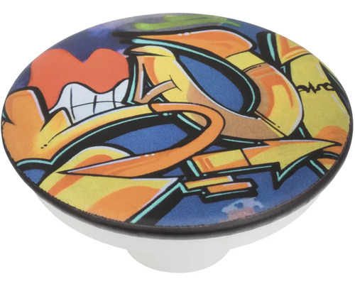 Nábytkový gombík s graffiti dizajnom