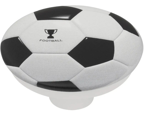 Úchytka na nábytok Futbalová lopta Ø 50 mm, plast, 4 ks Nábytkový gombík s motívom futbalovej lopty