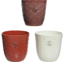 Tri štruktúrované keramické kvetináče