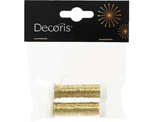 Viazací drôt Ø0,03 x 6000 cm 2 ks zlatý Decoris zlatý drôtik na tvorenie na cievkach v balení