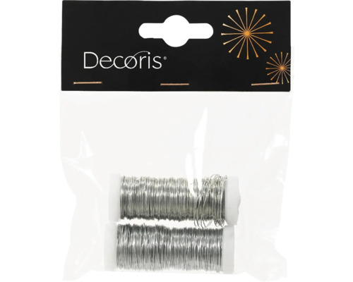 Viazací drôt Ø0,03 x 6000 cm 2 ks strieborný Decoris drôt na tvorenie, dve role