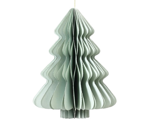 Dekoratívny papierový vianočný stromček na zavesenie
