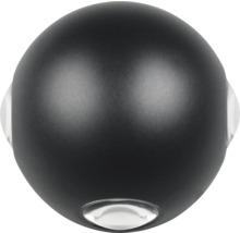 Čierne guľové svietidlo pre vnútorné použitie