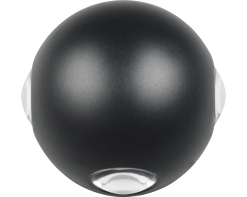 Čierne guľové svietidlo pre vnútorné použitie