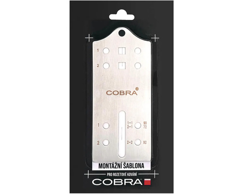 Šablóna pre montáž rozetového kovania Cobra Montážna šablóna Cobra pre rozetové kovanie