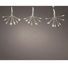 Tri dekoratívne LED svetelné reťaze v tvare strapca