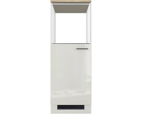 Vysoká skrinka s dvierkami a otvorenou priehradkou do kúpeľne