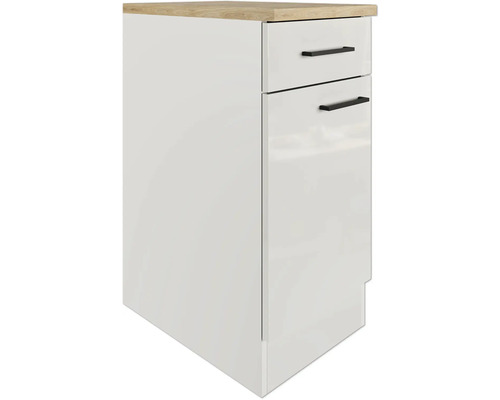 Spodná skrinka so zásuvkou a dvierkami a pracovnou doskou