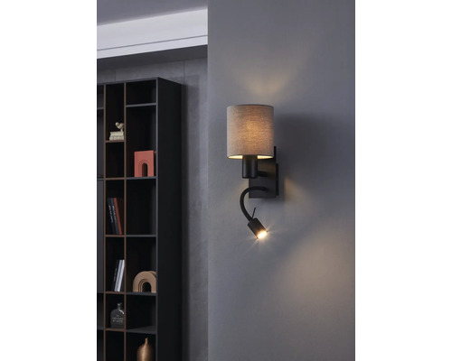 Nástenná lampa s lampou na čítanie pre montáž na stenu