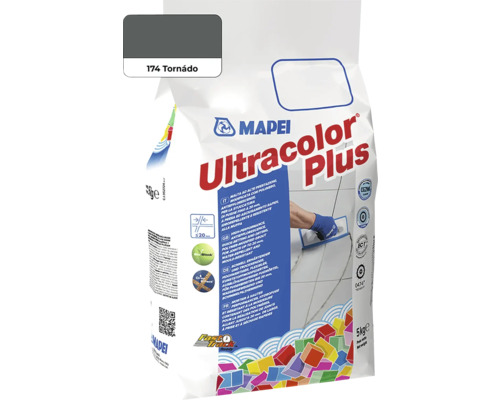 Škárovacia hmota Mapei Ultracolor plus 174 tornádo 5 kg Mapei škárovacia hmota Ultracolor Plus, farba 174 Tornádo, 5 kilogramové balenie