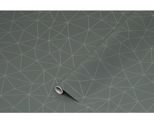 Samolepiaca fólia Klebefolie Tico silver 200x67,5 cm Rolka tapety s geometrickým trojuholníkovým vzorom
