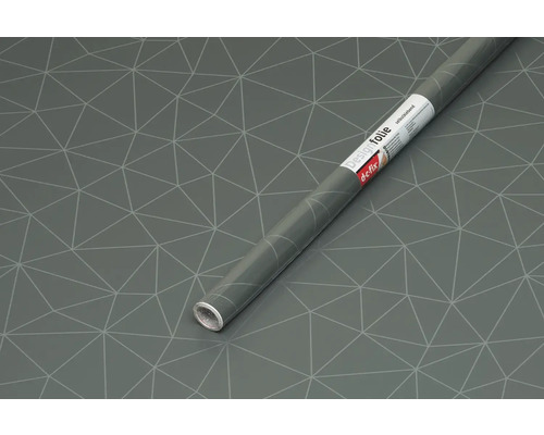 Dizajnová fólia s geometrickým vzorom a rolka značky d-c-fix