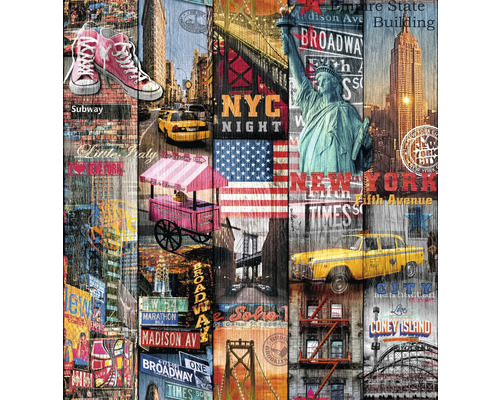 Foto tapeta s motívmi New Yorku, ako je Socha slobody a Empire State Building