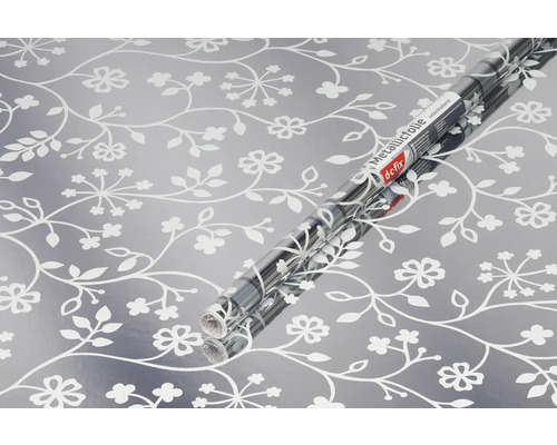 Rolka metalickej fólie s kvetinovým vzorom