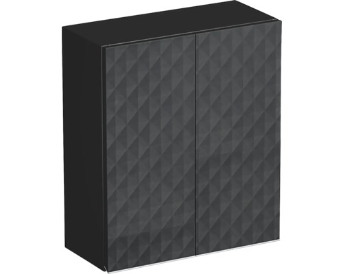 Závesná skrinka do kúpeľne Intedoor TRENTA čierna matná 50 x 58 x 23 cm TRE HZ 50 2D S U129