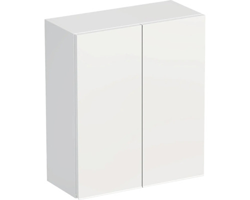 Závesná skrinka do kúpeľne Intedoor TRENTA biela vysoko lesklá 50 x 58 x 23 cm TRE HZ 50 2D W A0016