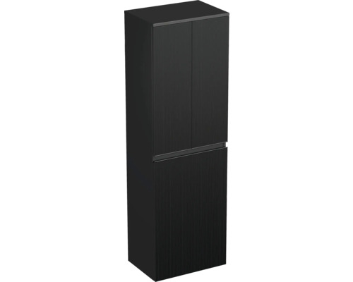 Vysoká skrinka do kúpeľne Intedoor TRENTA čierna matná 50 x 161,8 x 35 cm TRE SV 50 2D K B A9276