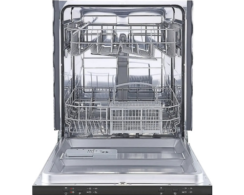 Otvorená umývačka riadu s dvoma košmi a košom na príbory