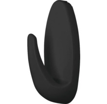 Čierny lepiaci háčik na montáž na stenu