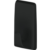 Čierny jednoduchý háčik na montáž na stenu