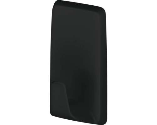 Čierny jednoduchý háčik na montáž na stenu