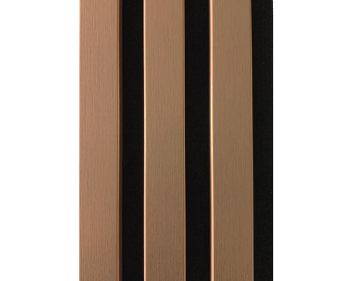 Akustický panel MDF medený, čierny filc 19 x 132 x 2650 mm Drevené palubovky s perom a drážkou