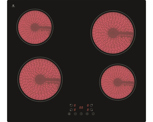 Sklokeramická varná doska so štyrmi varnými zónami