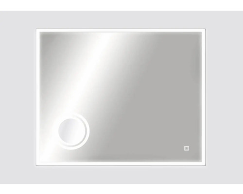 Obdĺžnikové zrkadlo s obvodovým osvetlením a dotykovým spínačom