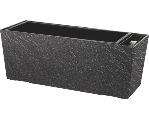 Hrantík na kvety Supreme Stone plastový 50 x 19 x 19,5 cm čierny