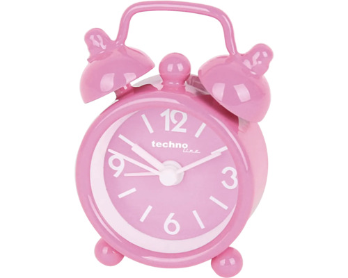 Ružový analógový budík