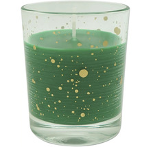 Sviečka v skle so zlatými bodkami