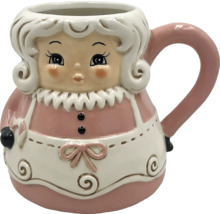 Keramický hrnček v štýle babičky s rúčkou