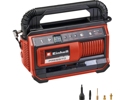 Aku kompresor Einhell PRESSITO 18/25 Hybrid 18V, 220V 11bar bez aku a nabíjačky, 4020430