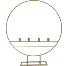 Kovový svietnik so štyrmi držiakmi na sviečky v kruhovom tvare