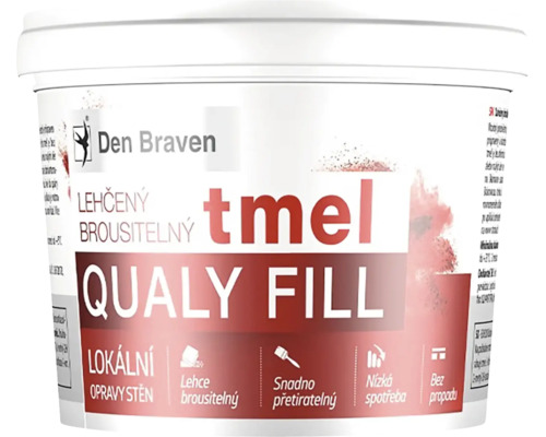 Ľahčený brúsiteľný tmel Den Braven Qualy Fill 250 ml Den Braven Qualy Fill tmel pripravený na okamžité použitie vo vedre