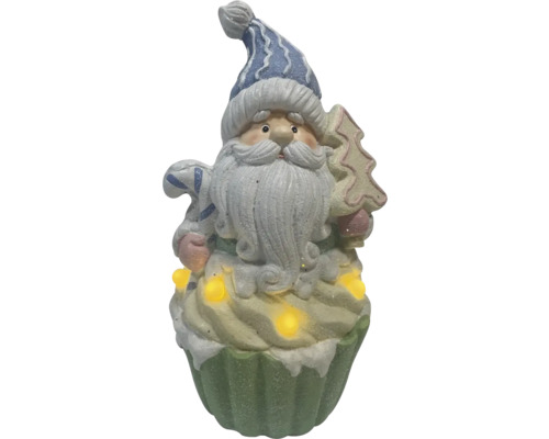 Dekoratívna figúrka Santa Clausa v tvare torty s LED osvetlením