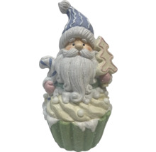 Figúrka Santa Clausa na podstavci v tvare koláčika